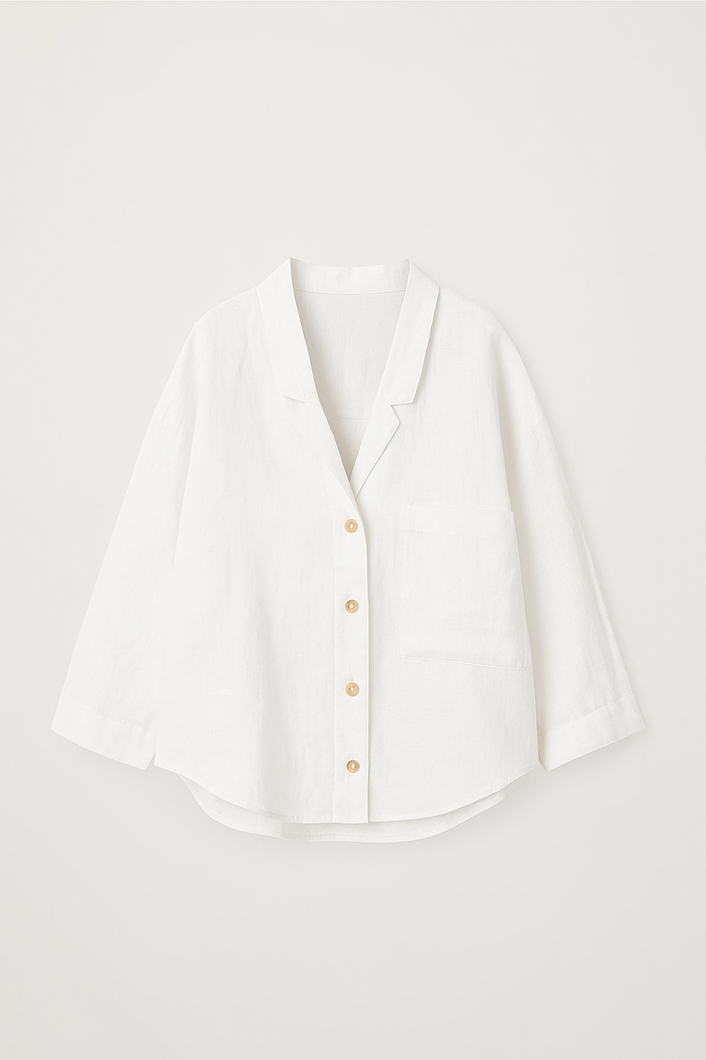 Cotton poplin oversized shirt