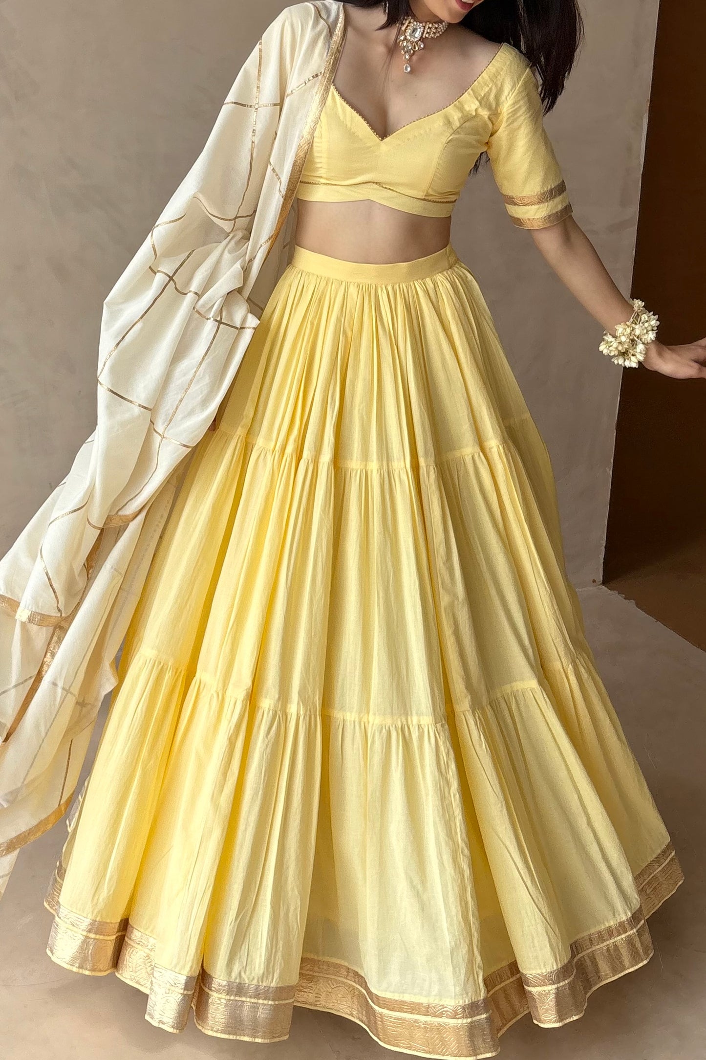 Butter yellow lehenga set