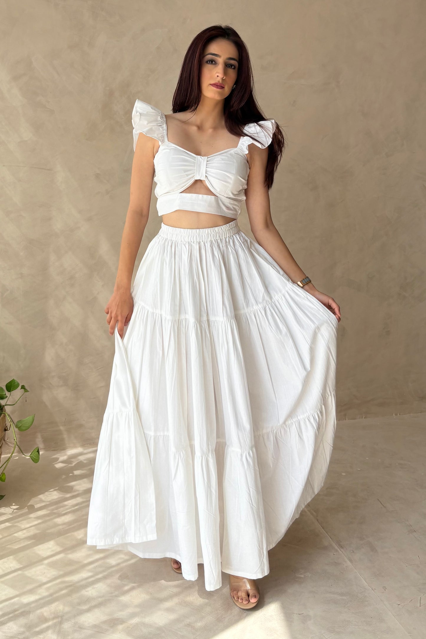 Cotton maxi skirt