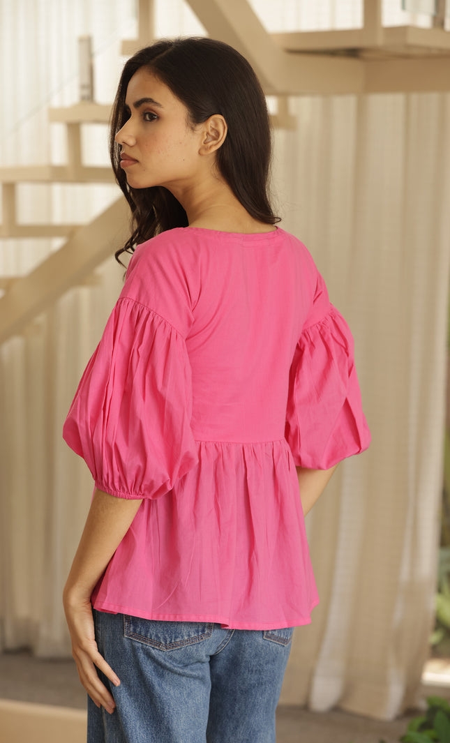 Pink cotton top