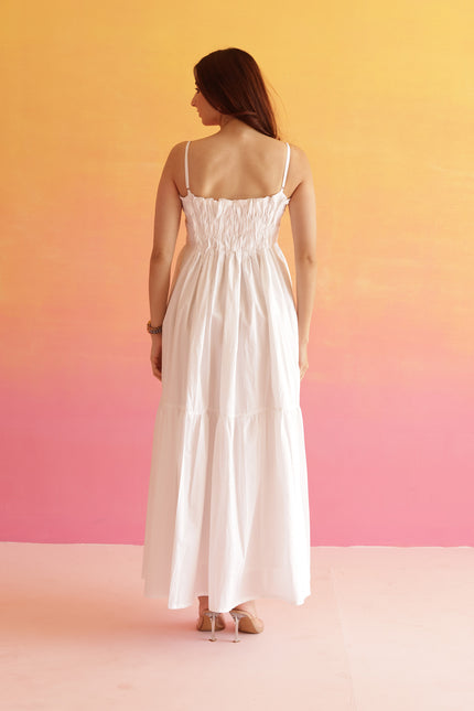 White maxi dress