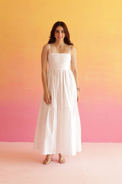 White maxi dress