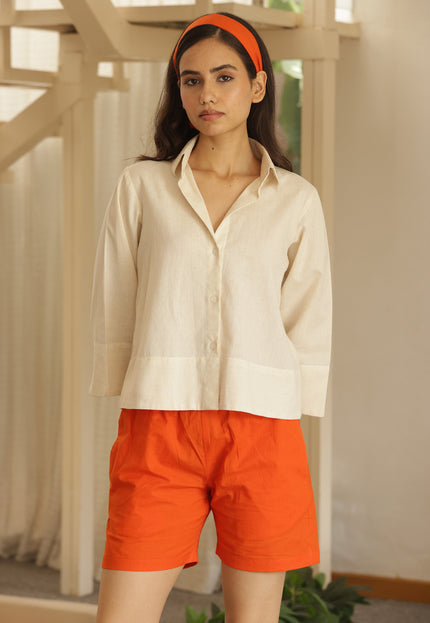 Cotton linen shirt & shorts