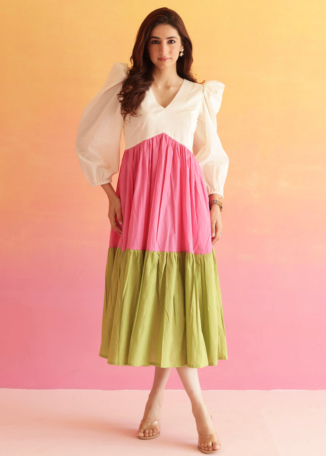 Multi color midi dress