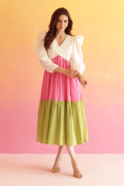 Multi color midi dress