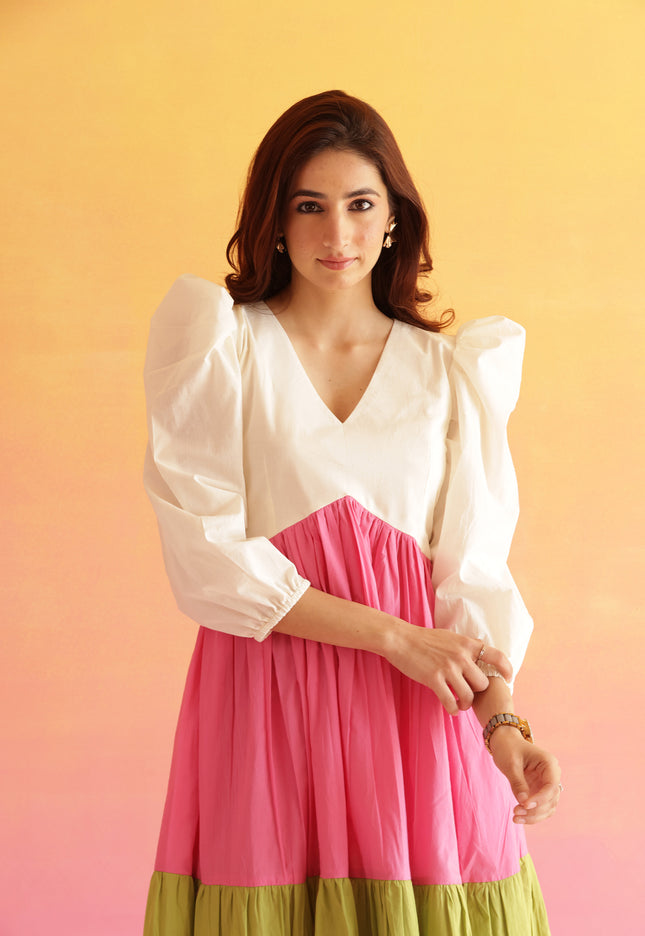 Multi color midi dress