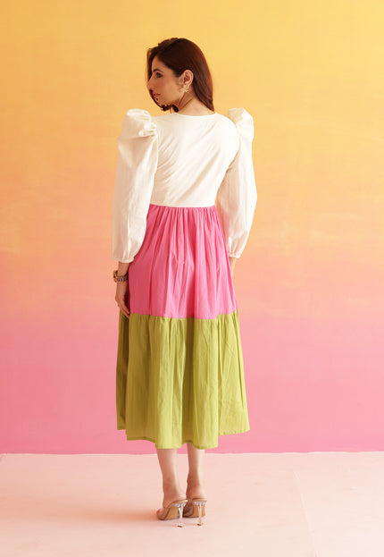 Multi color midi dress