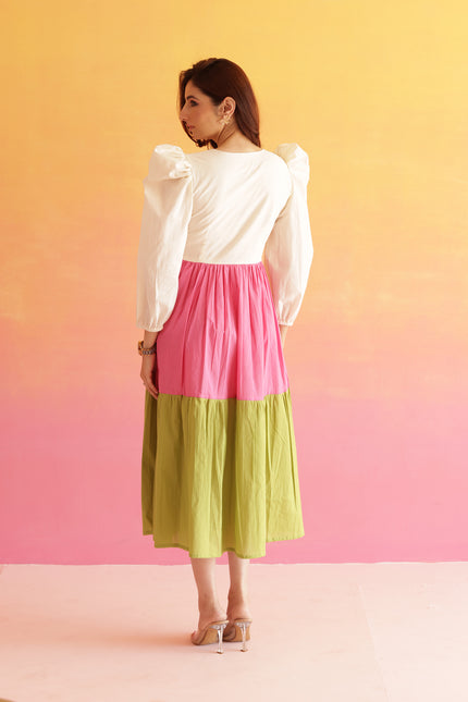 Multi color midi dress