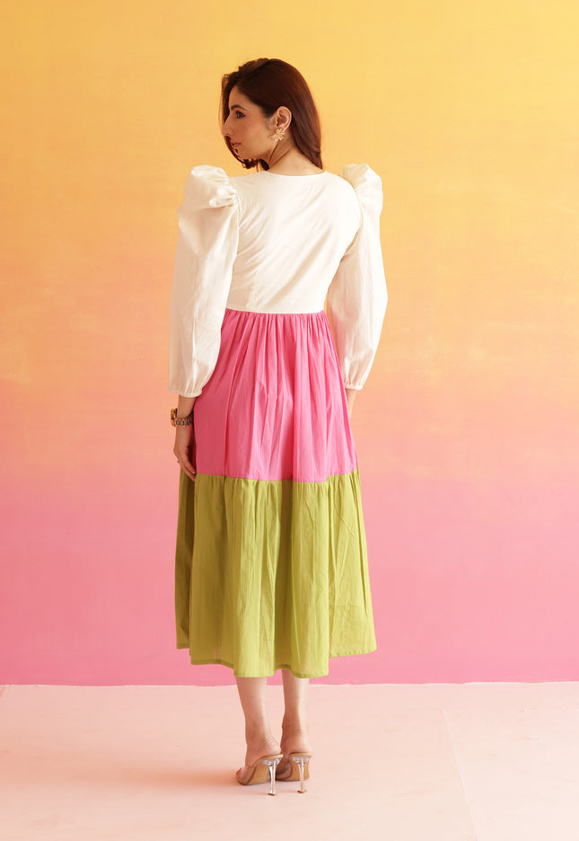 Multi color midi dress