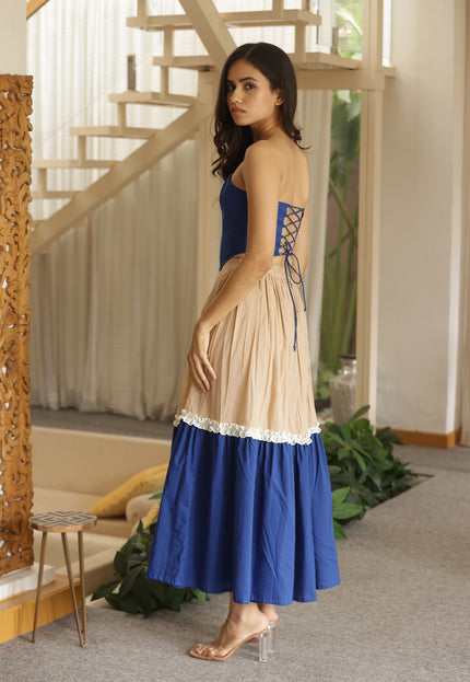 Royal blue corset + skirt