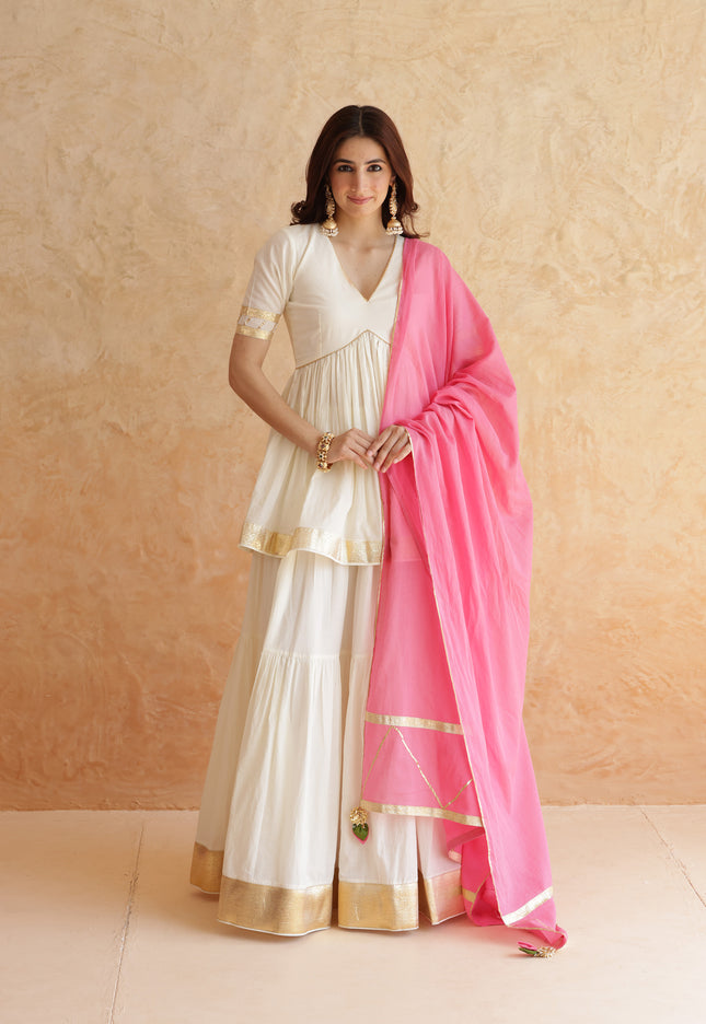 Off white lehenga set