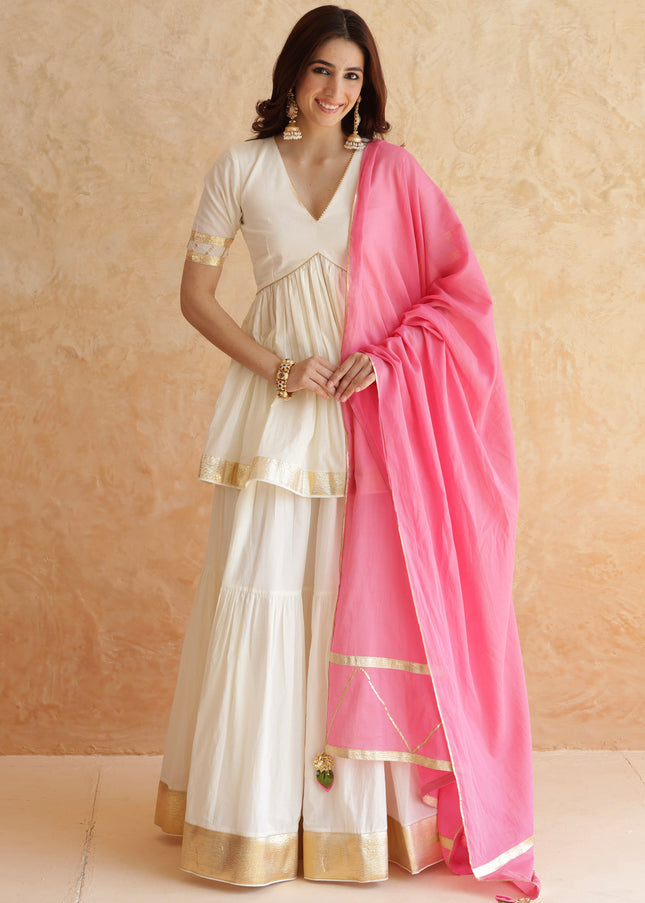 Off white lehenga set