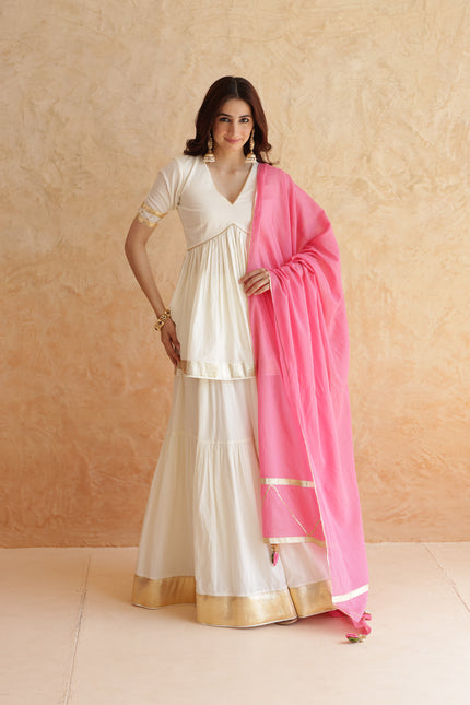 Off white lehenga set