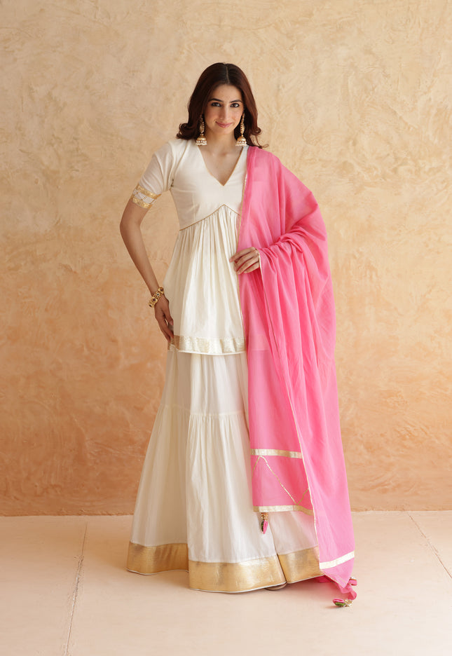 Off white lehenga set
