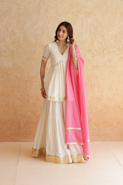 Off white lehenga set