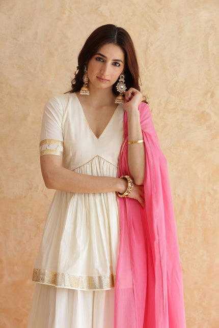 Off white lehenga set