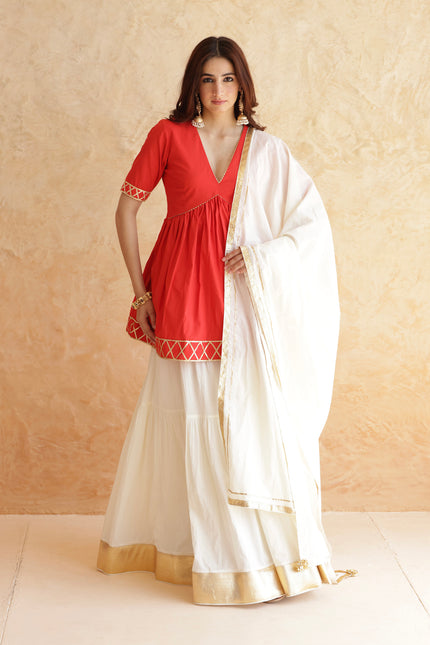 Off white lehenga set