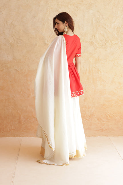 Off white lehenga set