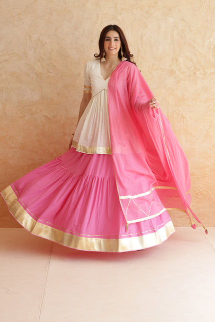 Baby pink lehenga set