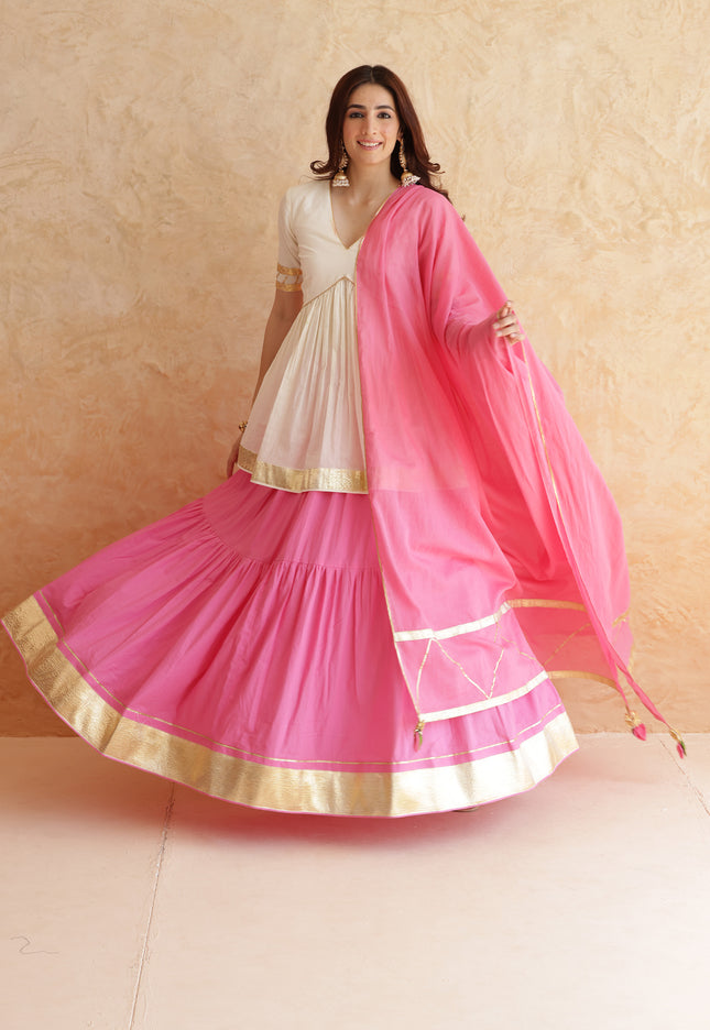 Baby pink lehenga set