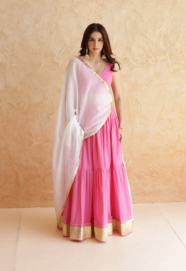 Baby pink lehenga set