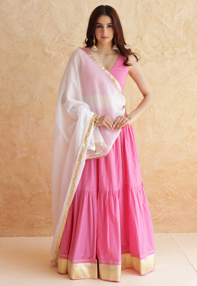 Baby pink lehenga set