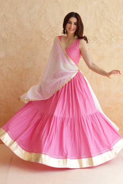 Baby pink lehenga set