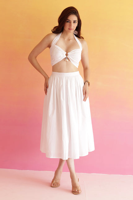 White evil eye co-ord