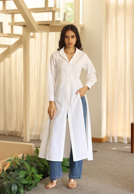 White long tailored shirt