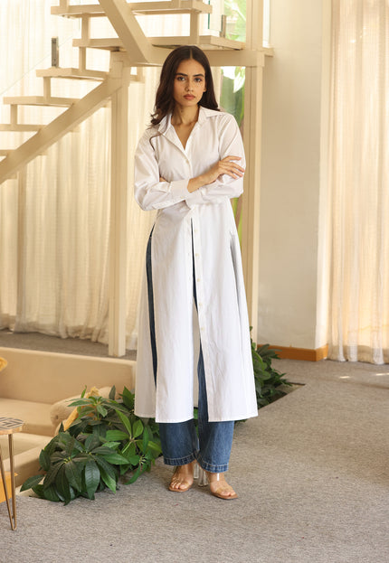 White long tailored shirt