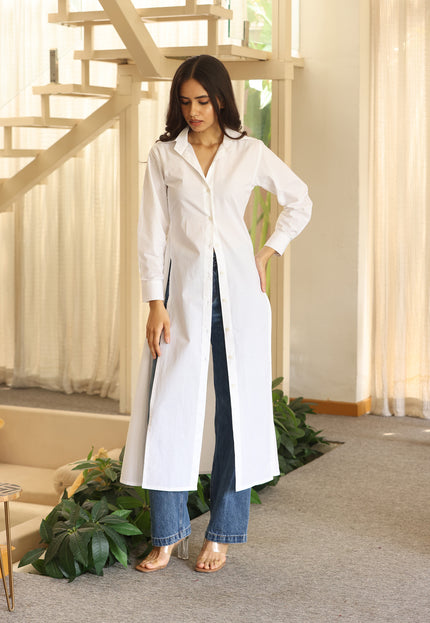 White long tailored shirt