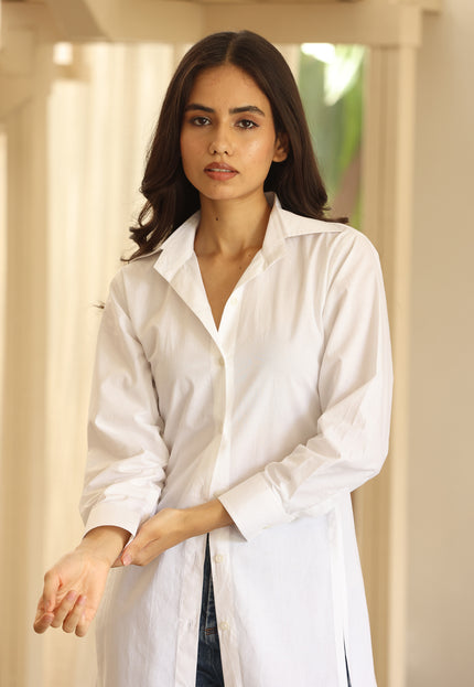 White long tailored shirt