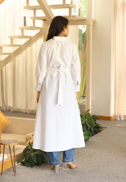 White long tailored shirt