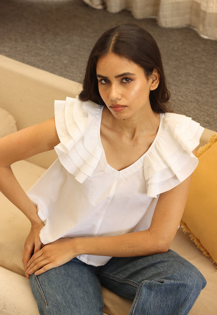Yellow cotton top