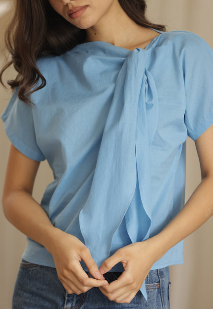 Blue knot top