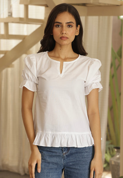 White cotton top