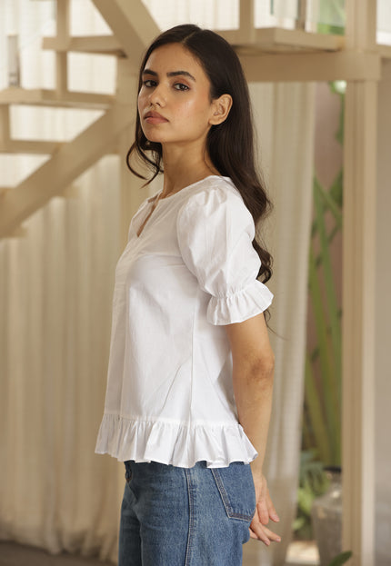 White cotton top