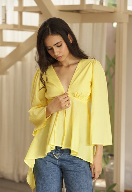 Yellow knot top