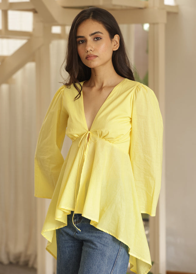 Yellow knot top