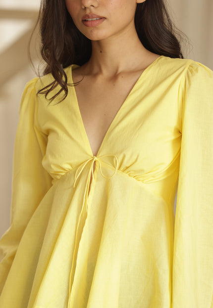 Yellow knot top
