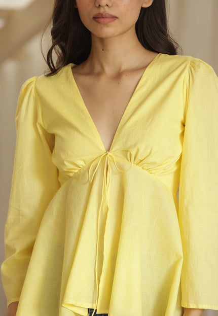 Yellow knot top