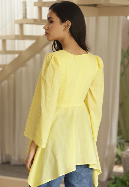 Yellow knot top