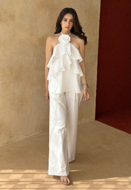Ruffled top + pants