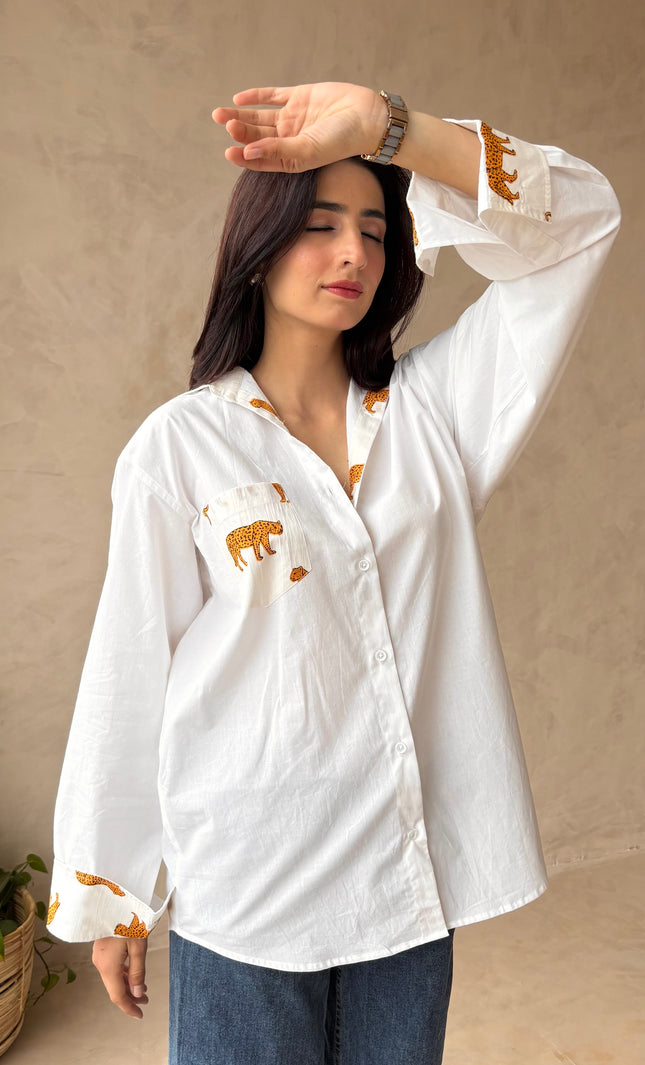 Cotton oversized shirt