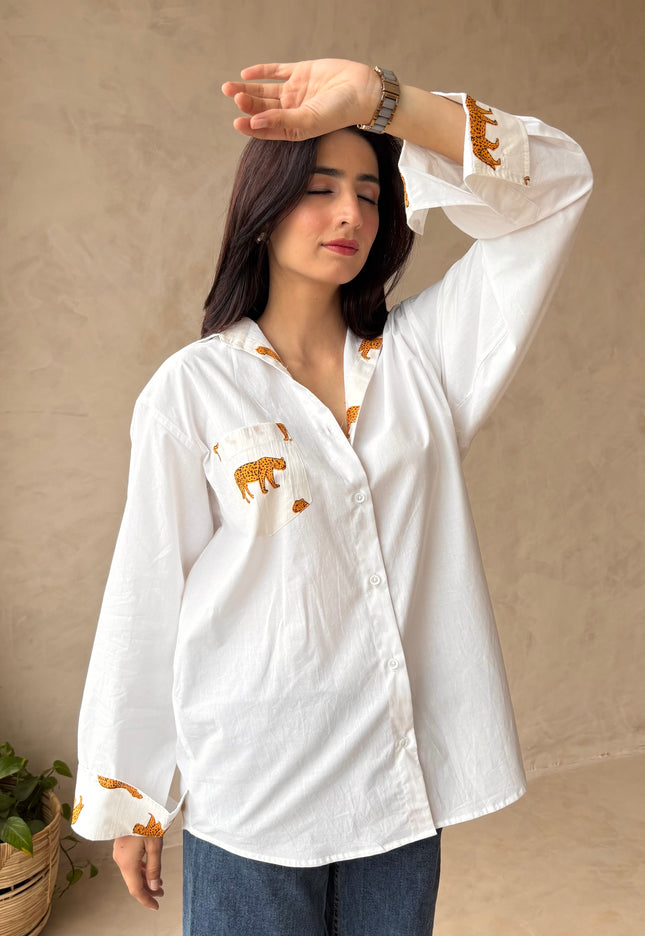 Cotton oversized shirt