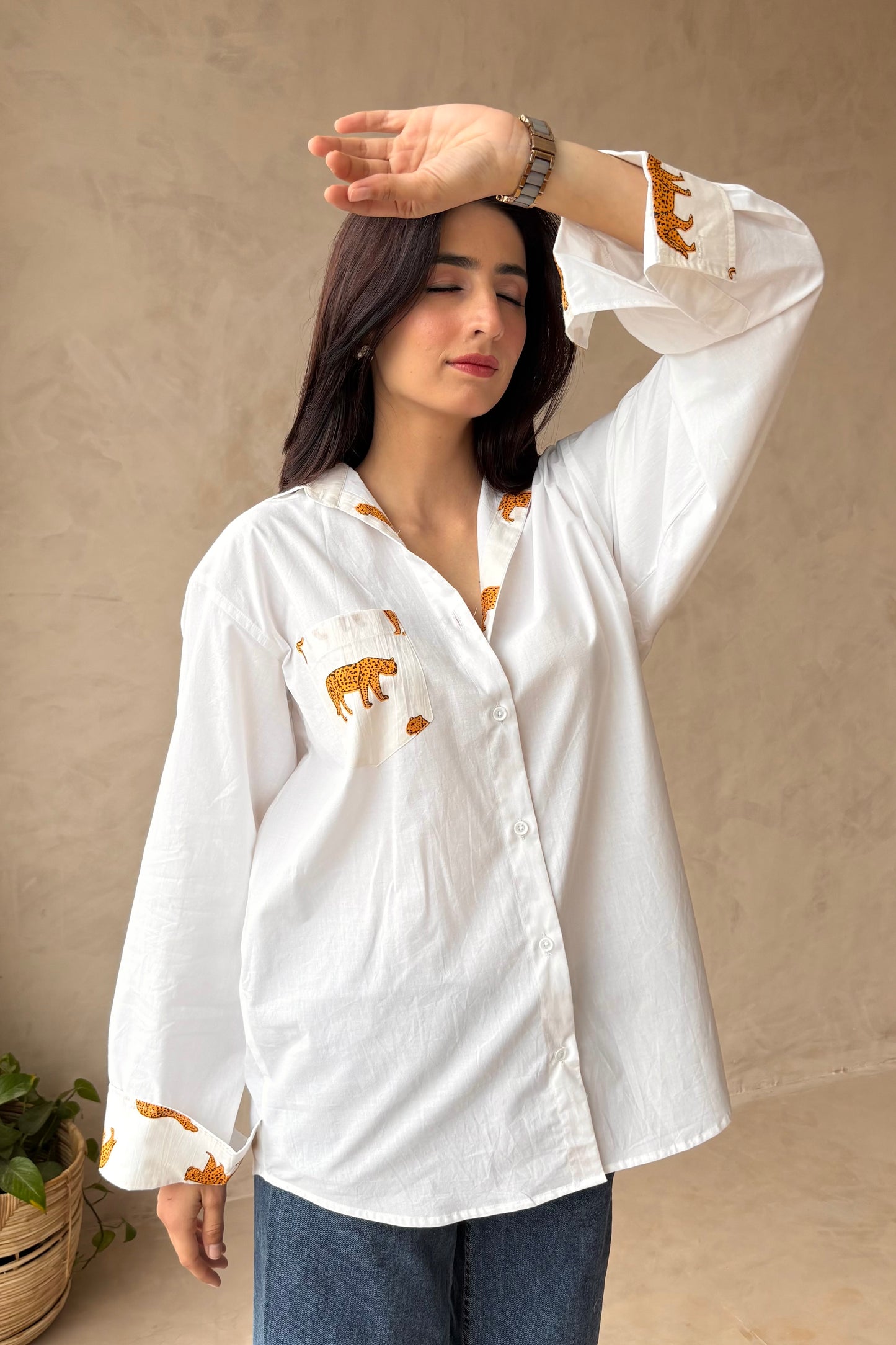 Cotton oversized shirt