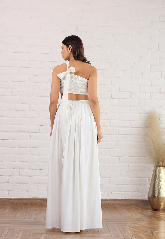 White bandeau top