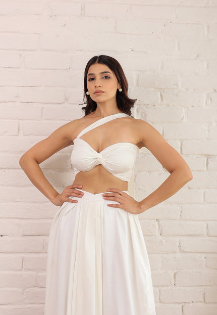 White bandeau top