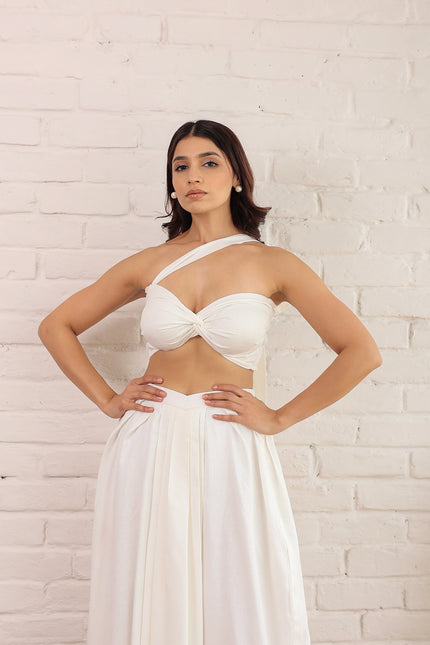 White bandeau top