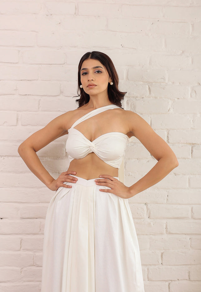 White bandeau top